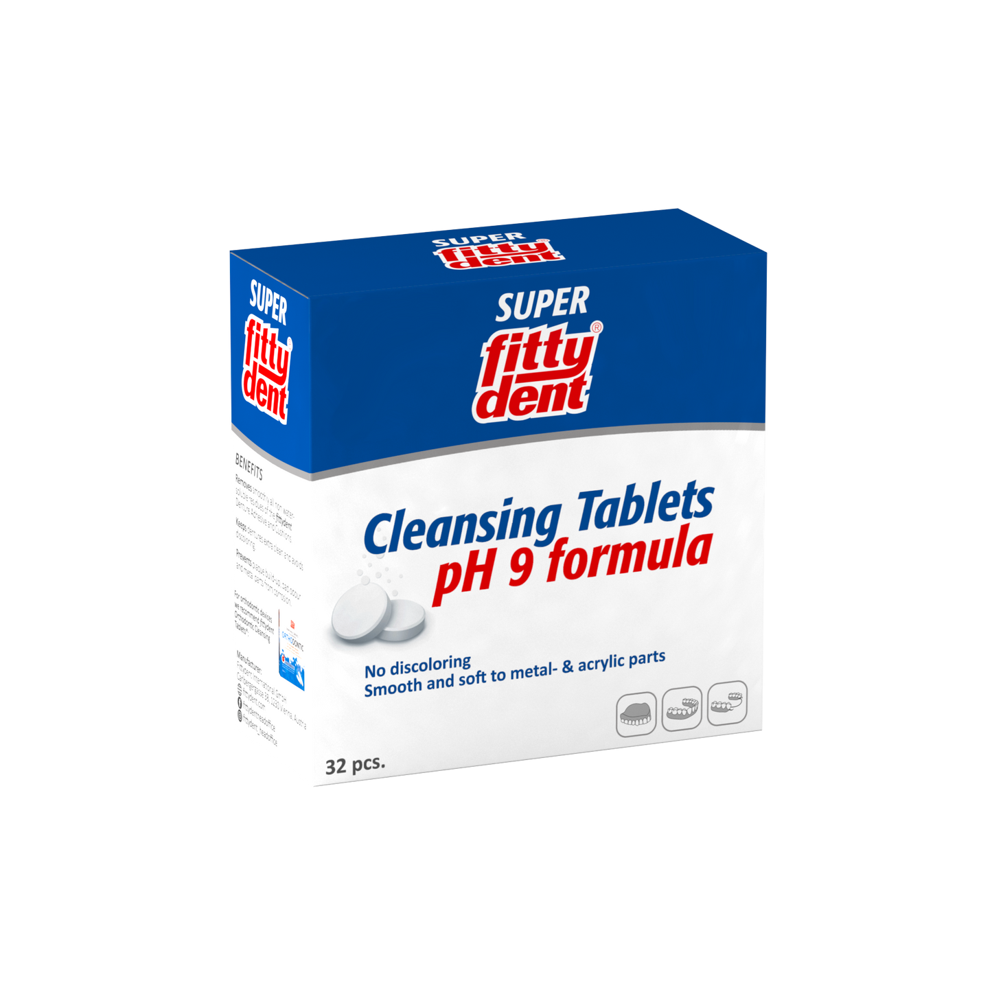 FittyDent Denture Cleaning Tablets — 32 Pack