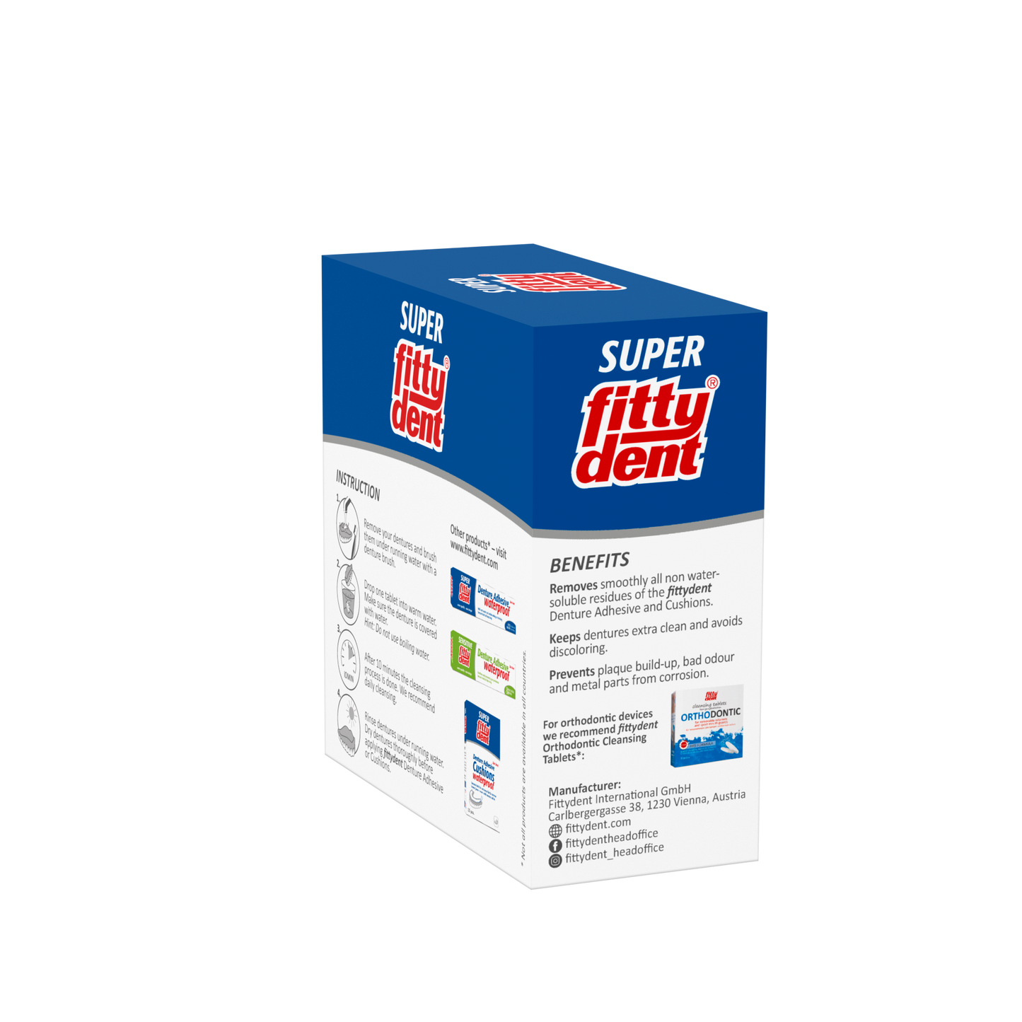 FittyDent Denture Cleaning Tablets — 32 Pack
