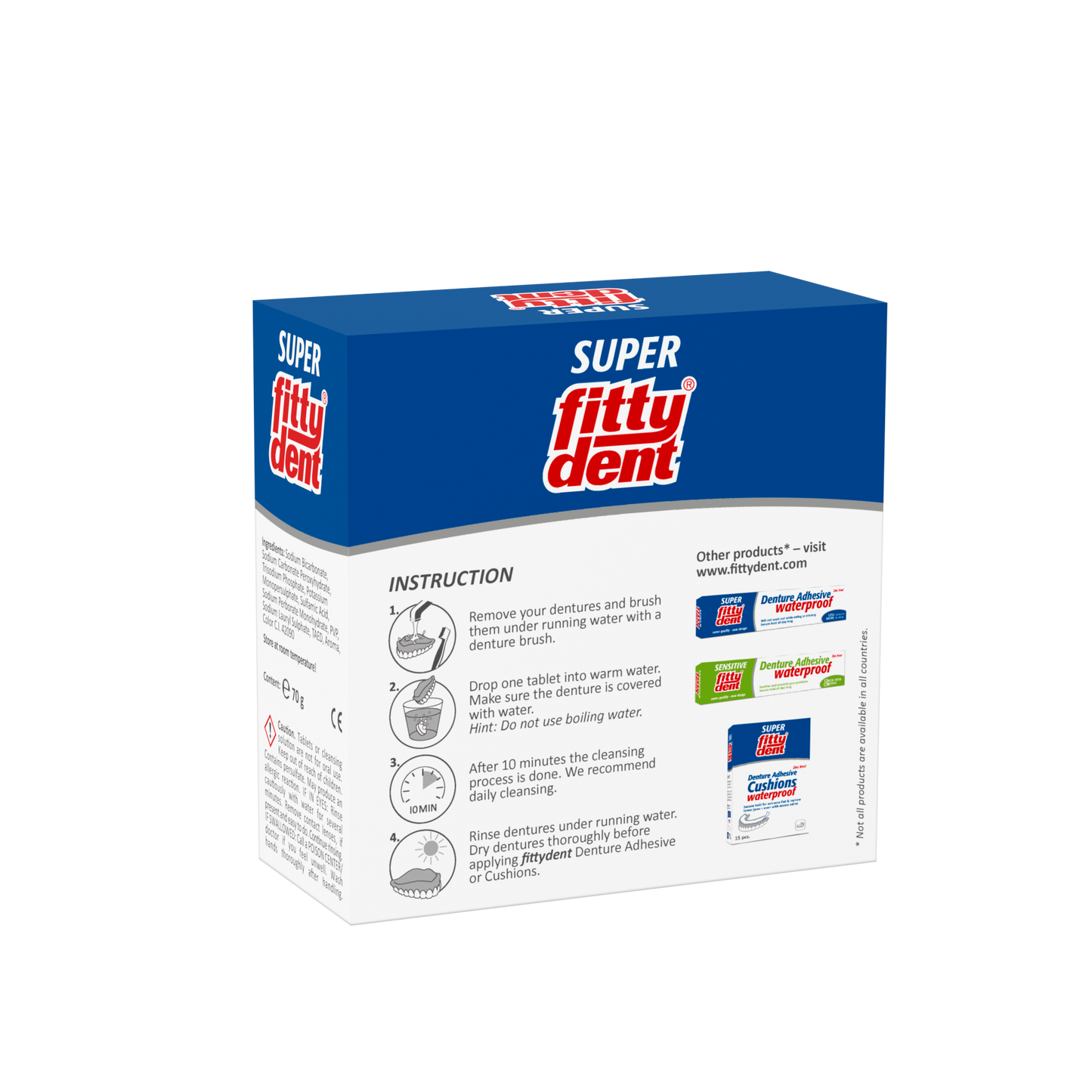 FittyDent Denture Cleaning Tablets — 32 Pack